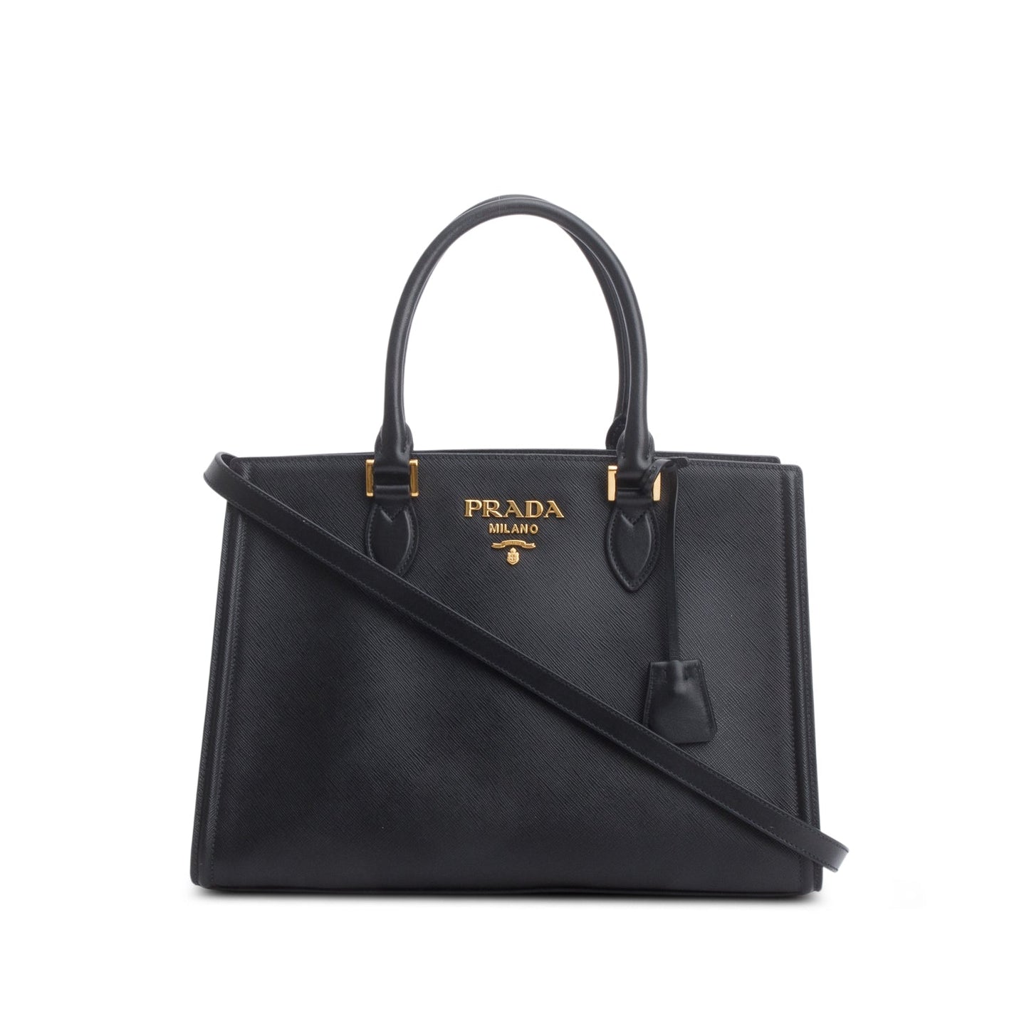 Prada Saffiano Soft Calfskin Tote Handbag Black Tote Bag