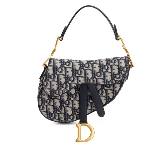 Dior Christian Oblique Saddle Bag Blue Mini Travel Bag