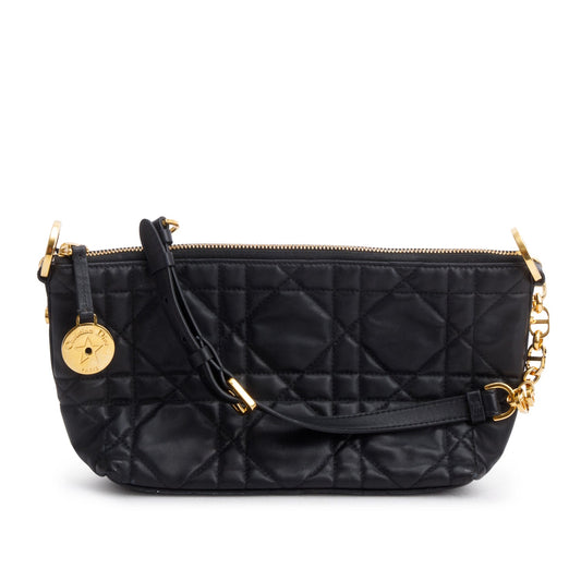 Dior Christian Macrocannage Lambskin star Hobo Bag Black Travel Bag