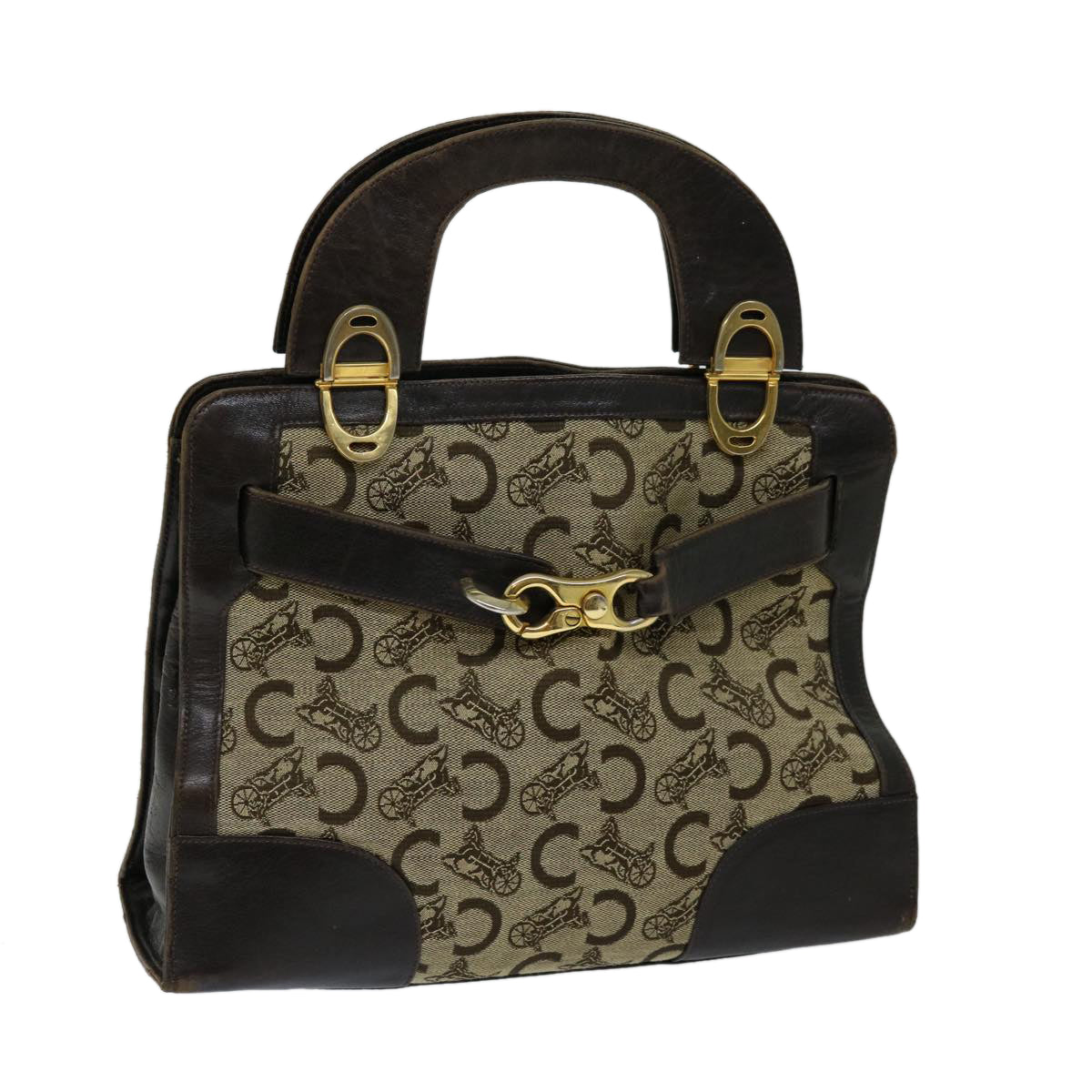 Luxury C Macadam Hand Bag Canvas Beige Travel Bag
