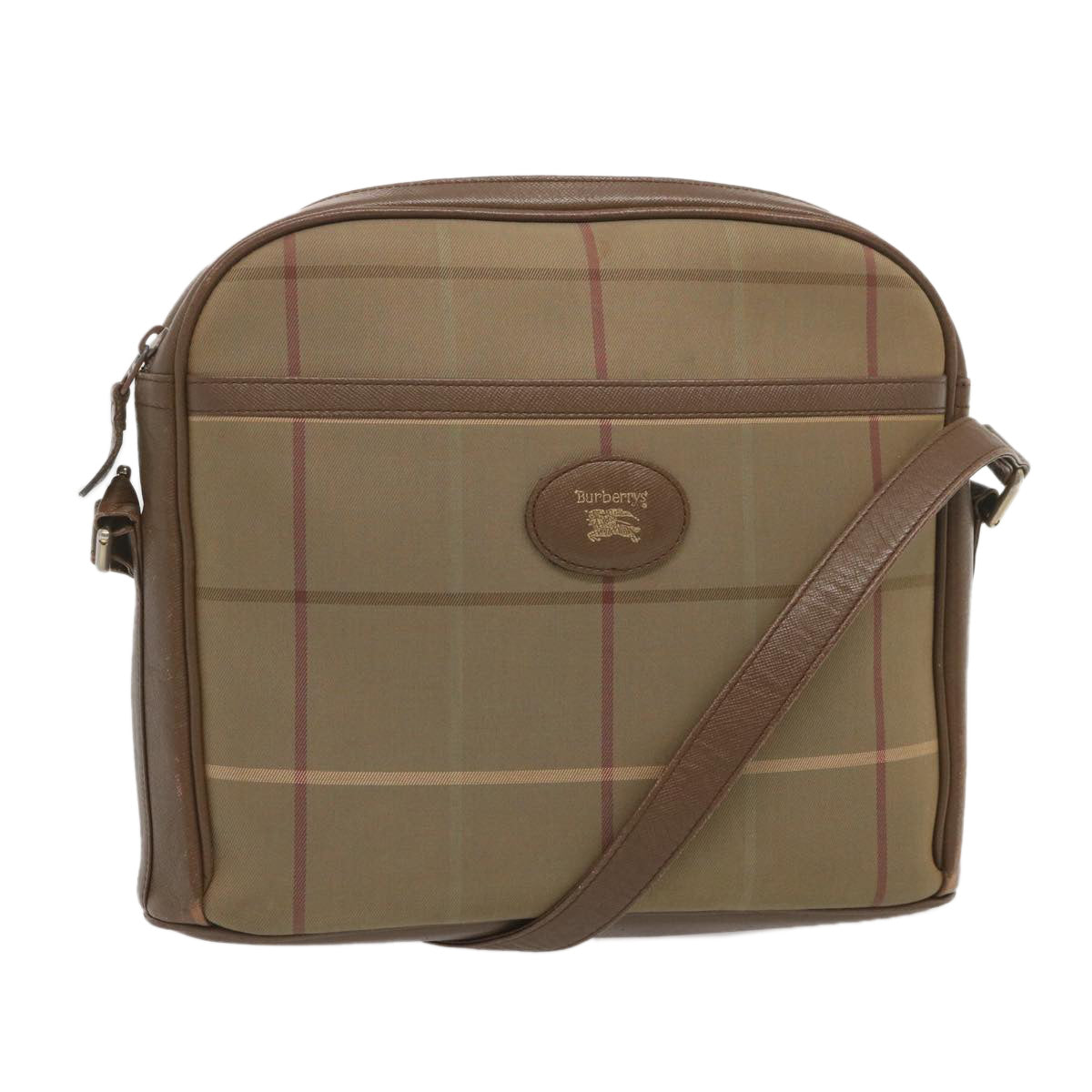 Burberry Luxury ss Nova Check Shoulder Bag Auth Canvas Beige Beige Auth 69572