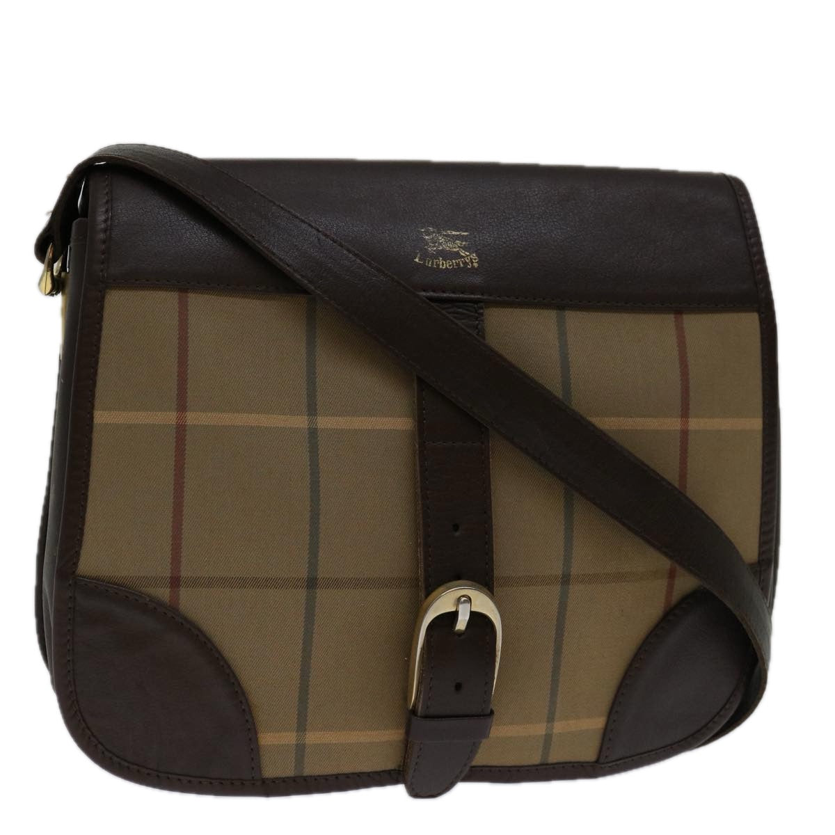 Burberry Luxury ss Nova Check Shoulder Bag Auth Canvas Beige Beige Auth 69685