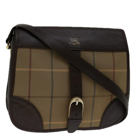 Burberry Luxury ss Nova Check Shoulder Bag Auth Canvas Beige Beige Auth 69685
