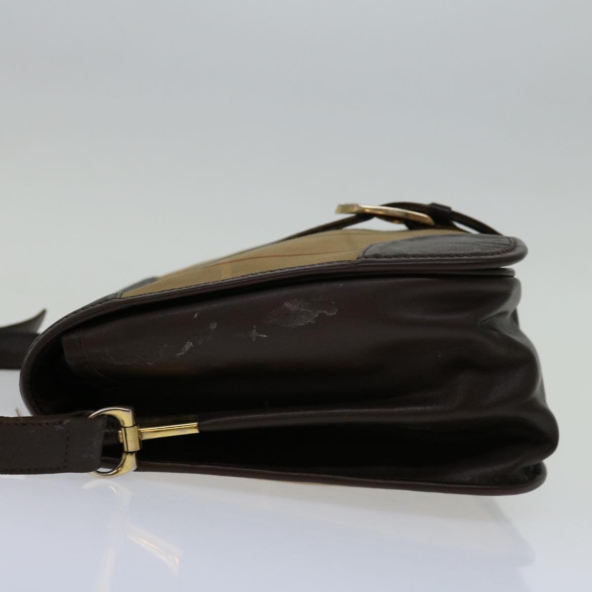 Burberry Luxury ss Nova Check Shoulder Bag Auth Canvas Beige Beige Auth 69685