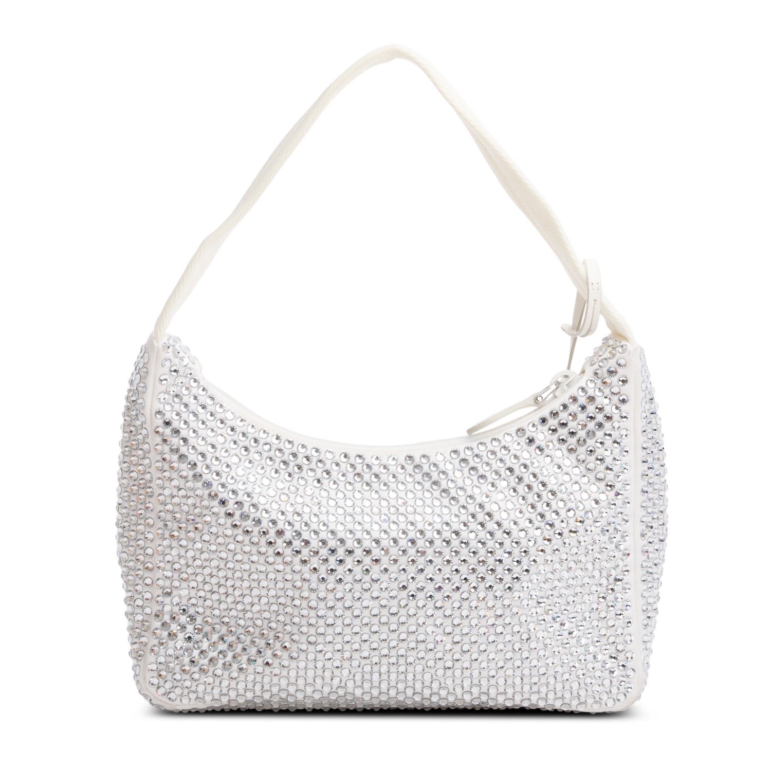 Prada Crystal Re Edition Bag Satin White Travel Bag