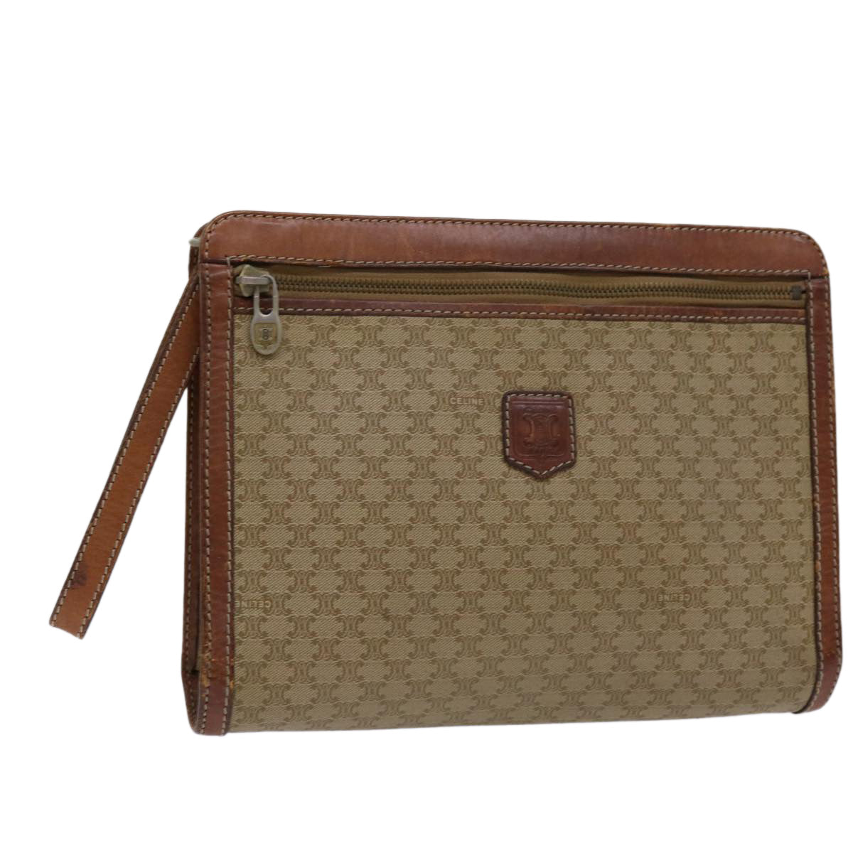 Luxury Macadam Clutch Bag Pvc Canvas Brown