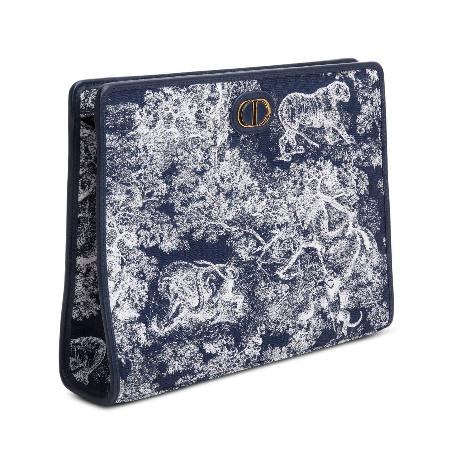 Dior Christian Toile De Jouy Reverse Jacquard Dea Blue Travel Bag