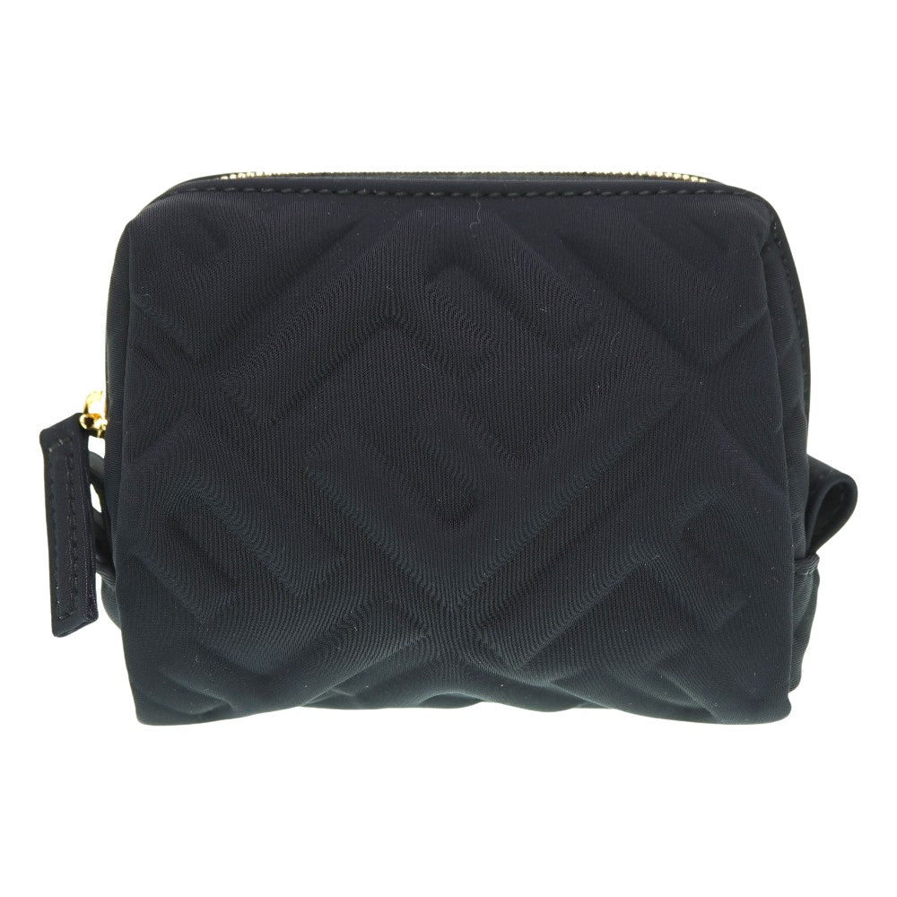 Fendi Pouch 8N0179 Makeup Pouch Women Handbag Nylon Black Travel Bag