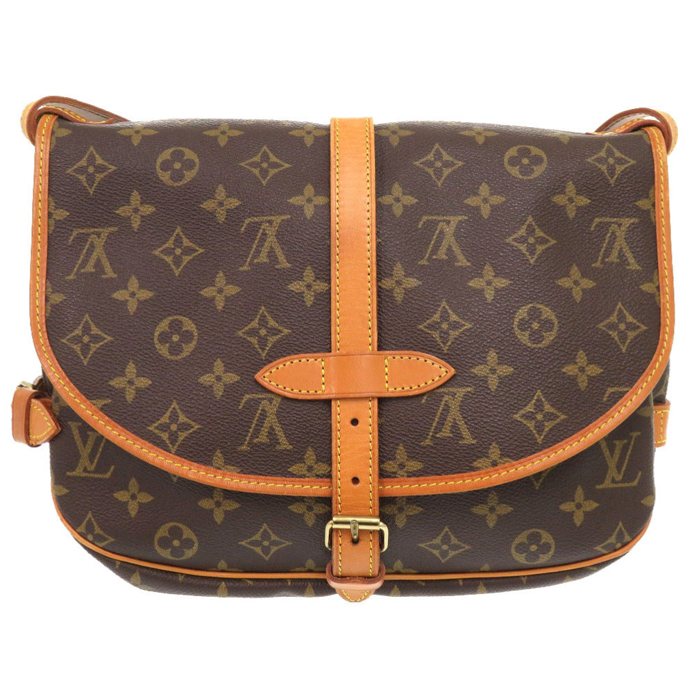 Louis Vuitton M42256 Saumur 30 Monogram Canvas Brown Shoulder Bag 6A0110Gi5