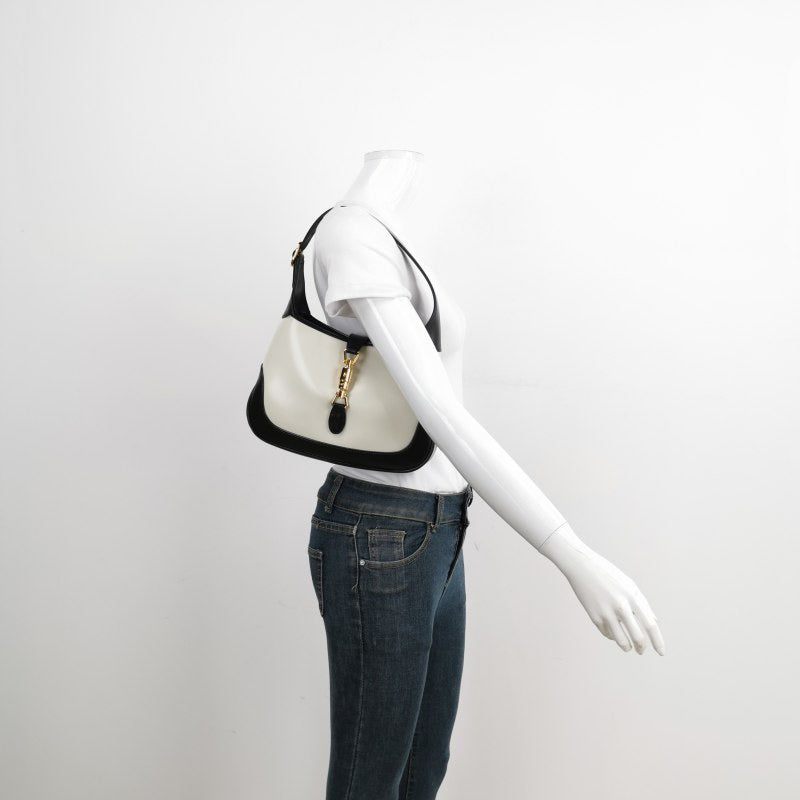 Gucci Jackie & Leather Black White Small Handbag Small 2