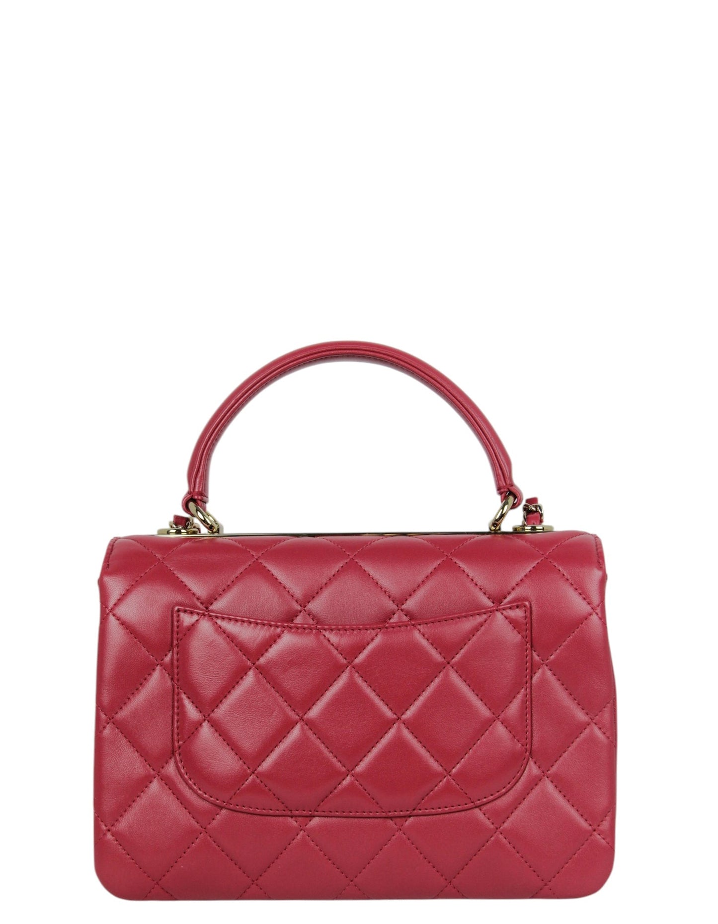 Chanel 2024 Dark Red Small Trendy CC Dual Handle Flap Bag