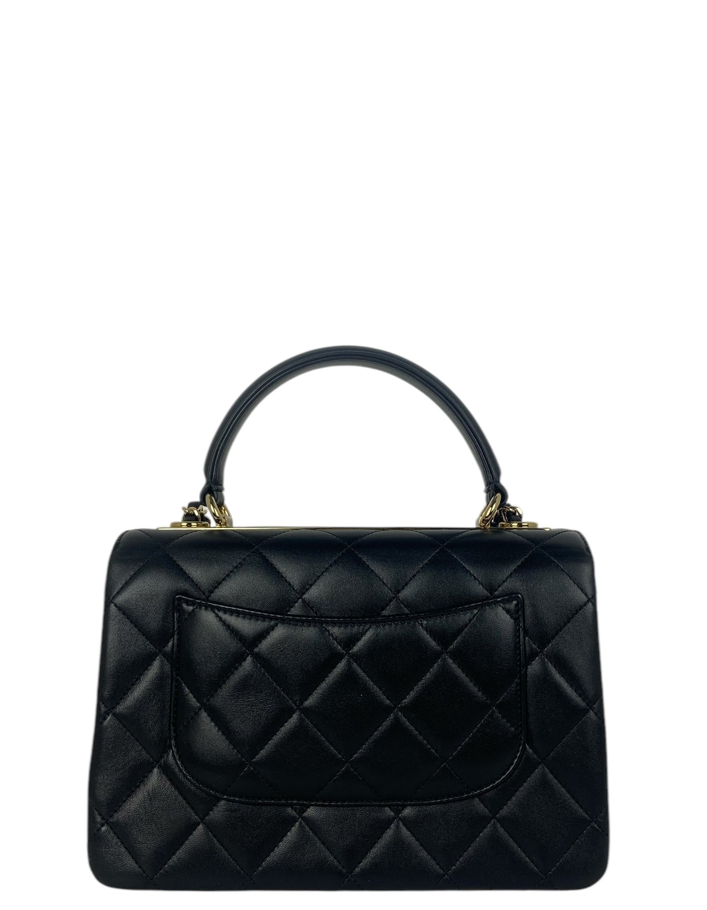Chanel 2025 Black Lambskin Quilted Trendy CC Bag