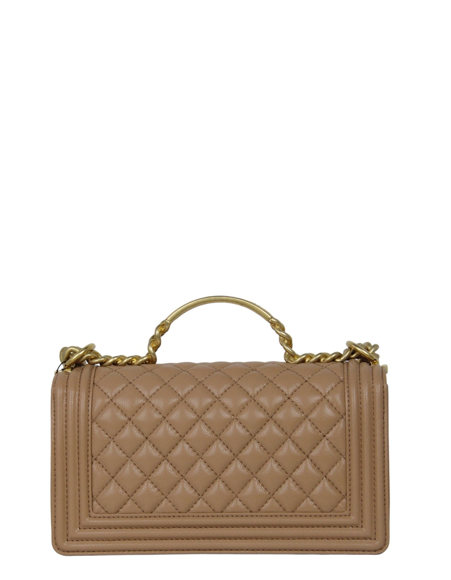Chanel 2023 NWT Dark Beige Caviar Medium Top Handle Boy Bag
