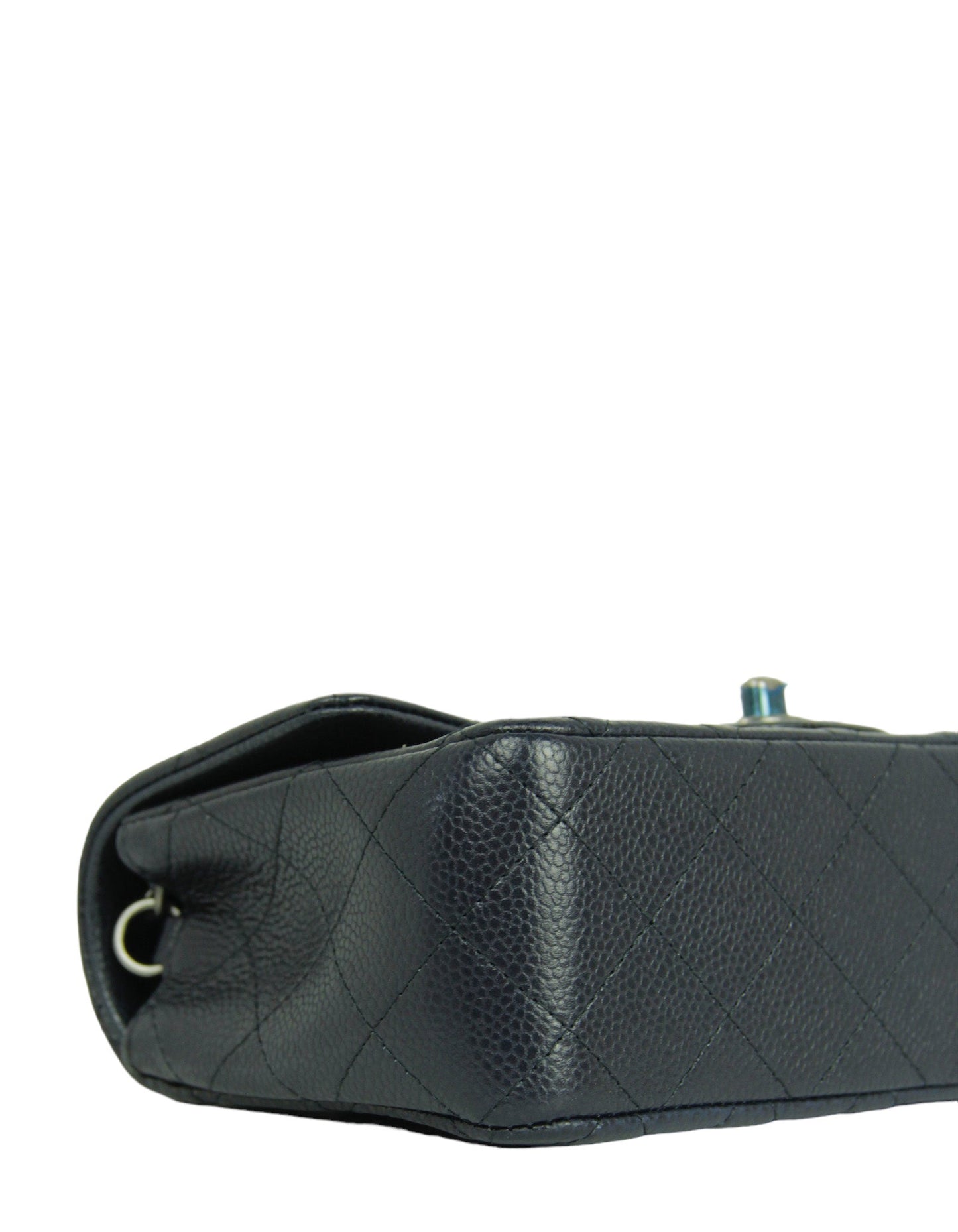 Chanel Dark Navy Caviar Rectangular Mini Flap Bag