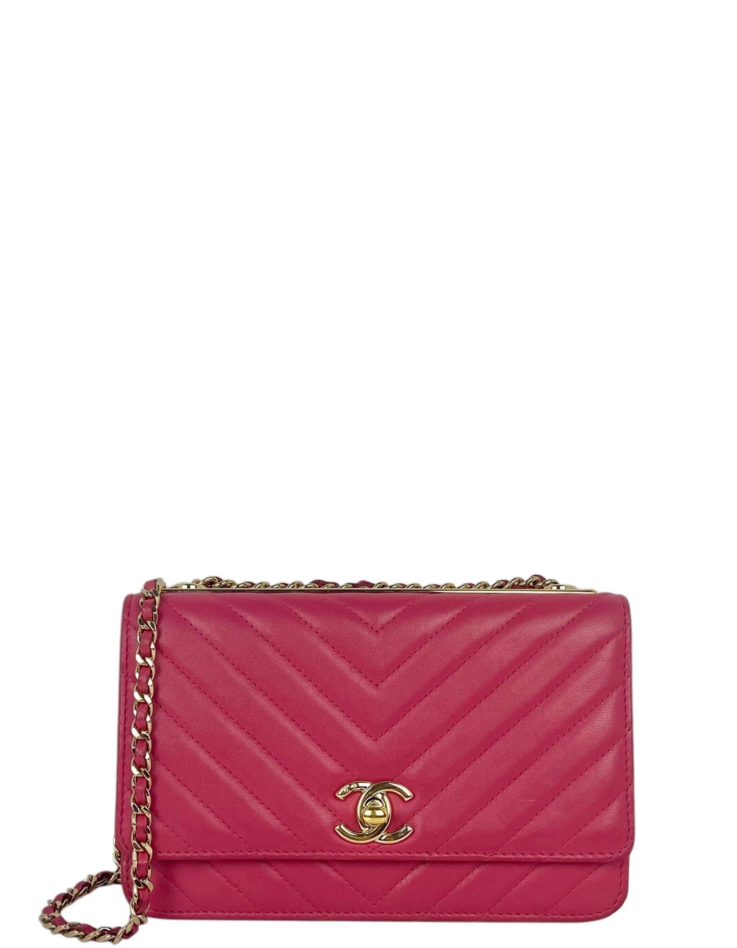 Chanel Pink Chevron Trendy CC WOC Bag