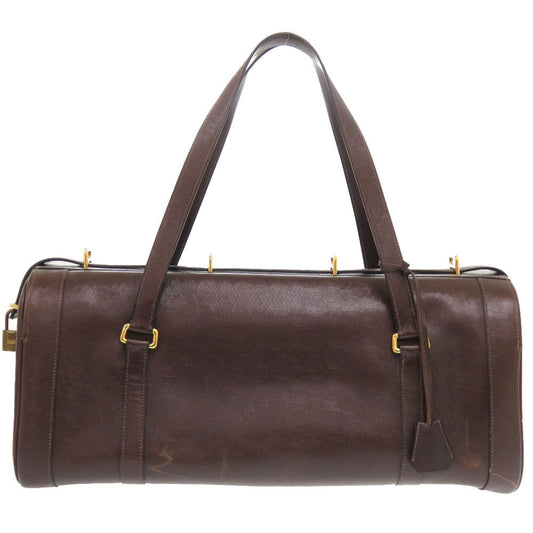 Hermes Boston Duffel Bag Mens Leather Brown Travel Bag