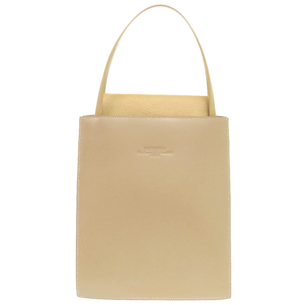 Tote Bag Box Calf, Chevre Lucy Mm Beige