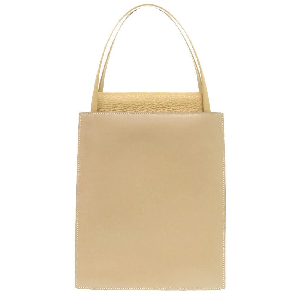 Tote Bag Box Calf, Chevre Lucy Mm Beige