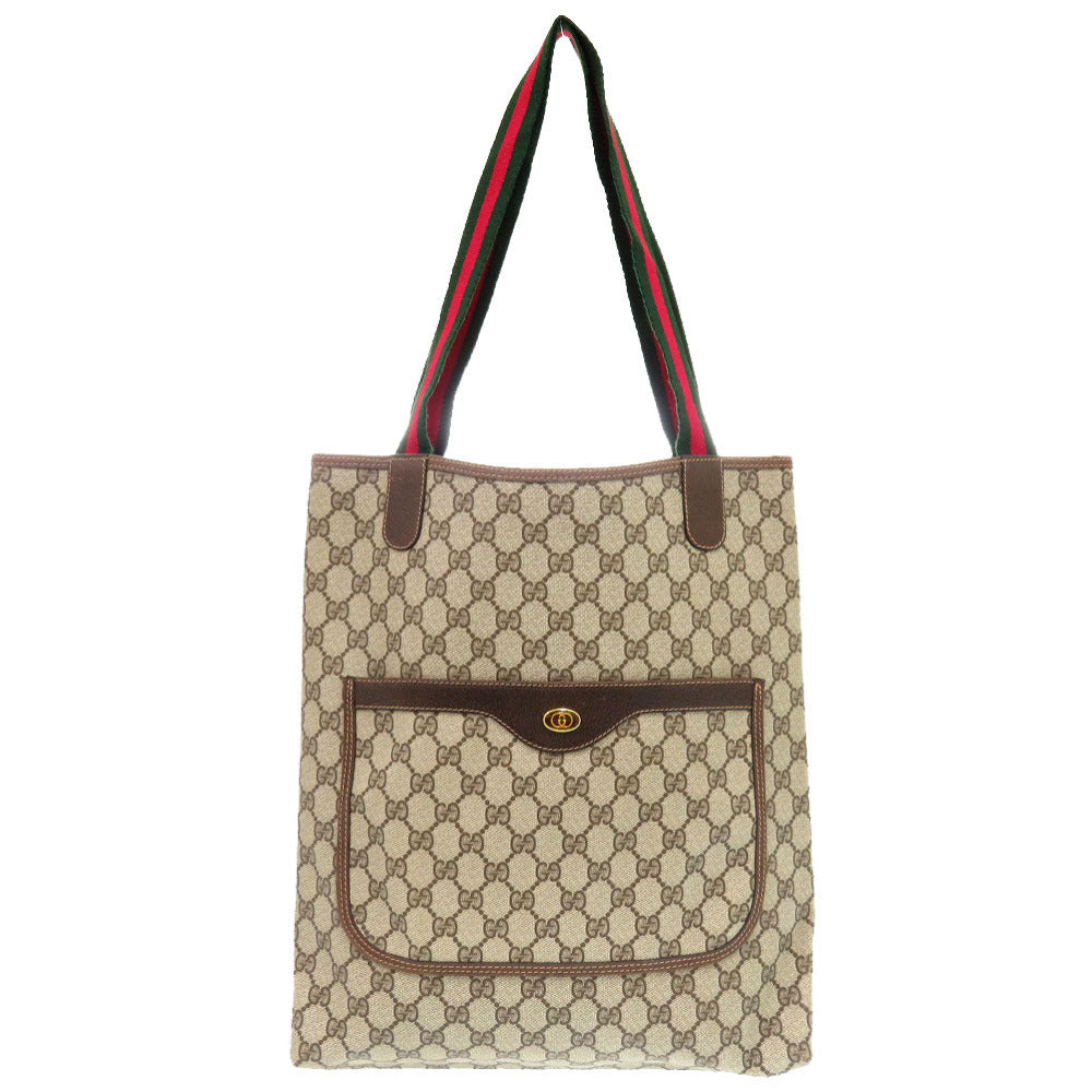 Gucci 39 002 PVC Old Shelly Beige Tote Bag