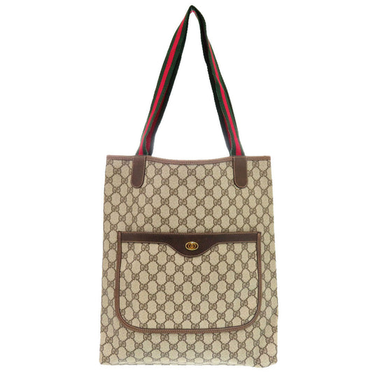 Gucci 39 002 PVC Old Shelly Beige Tote Bag