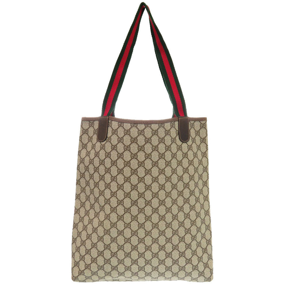 Gucci 39 002 PVC Old Shelly Beige Tote Bag