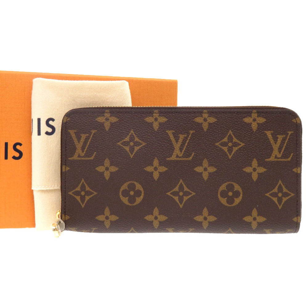 Louis Vuitton Long Purse M42616 Zip Around Monogram Canvas Brown Wallet Case 6E1826Bzz5