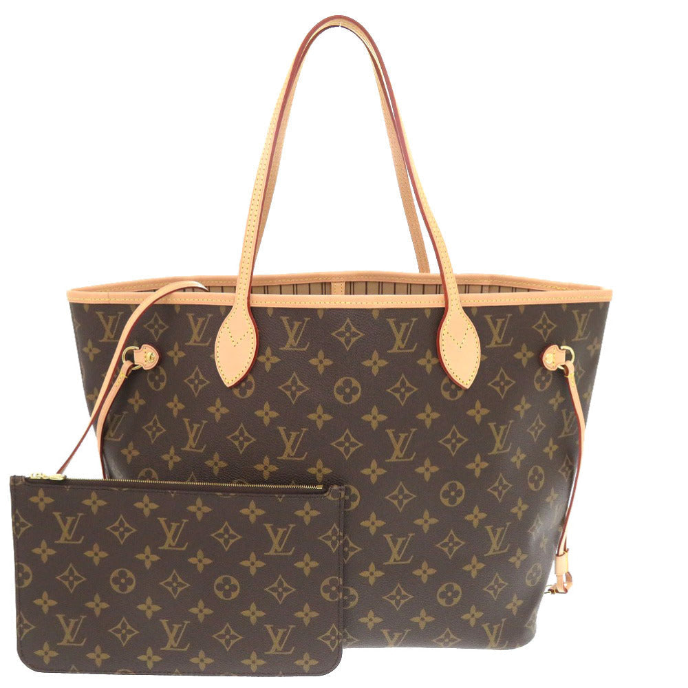 Louis Vuitton M40995 New Neverfull MM Monogram Canvas Brown Tote Bag