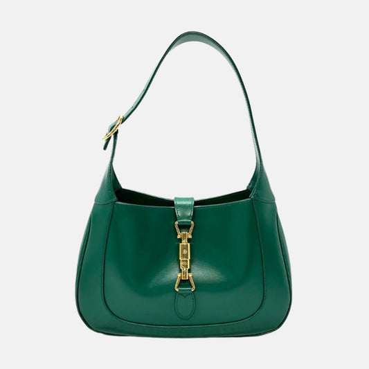 Gucci Jackie Adjustable Strap Leather Green Small Travel Bag Strap 5