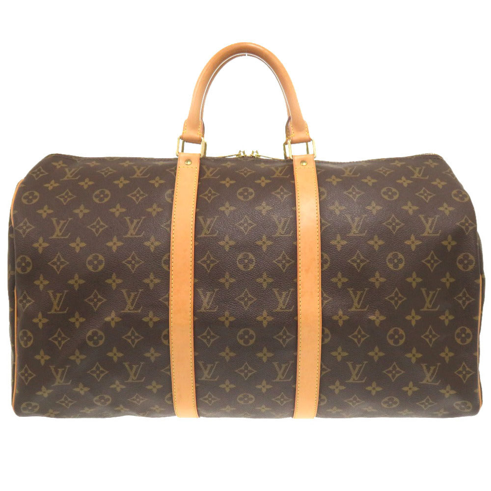 Louis Vuitton Boston Duffel M41426 Keepall 50 Monogram Canvas Brown Travel Bag 6G2031Bl5A9