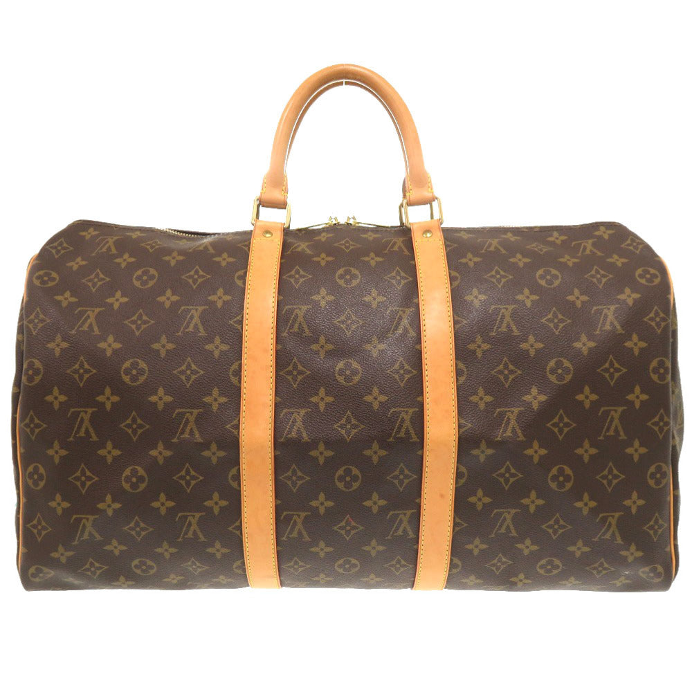 Louis Vuitton Boston Duffel M41426 Keepall 50 Monogram Canvas Brown Travel Bag 6G2031Bl5A9
