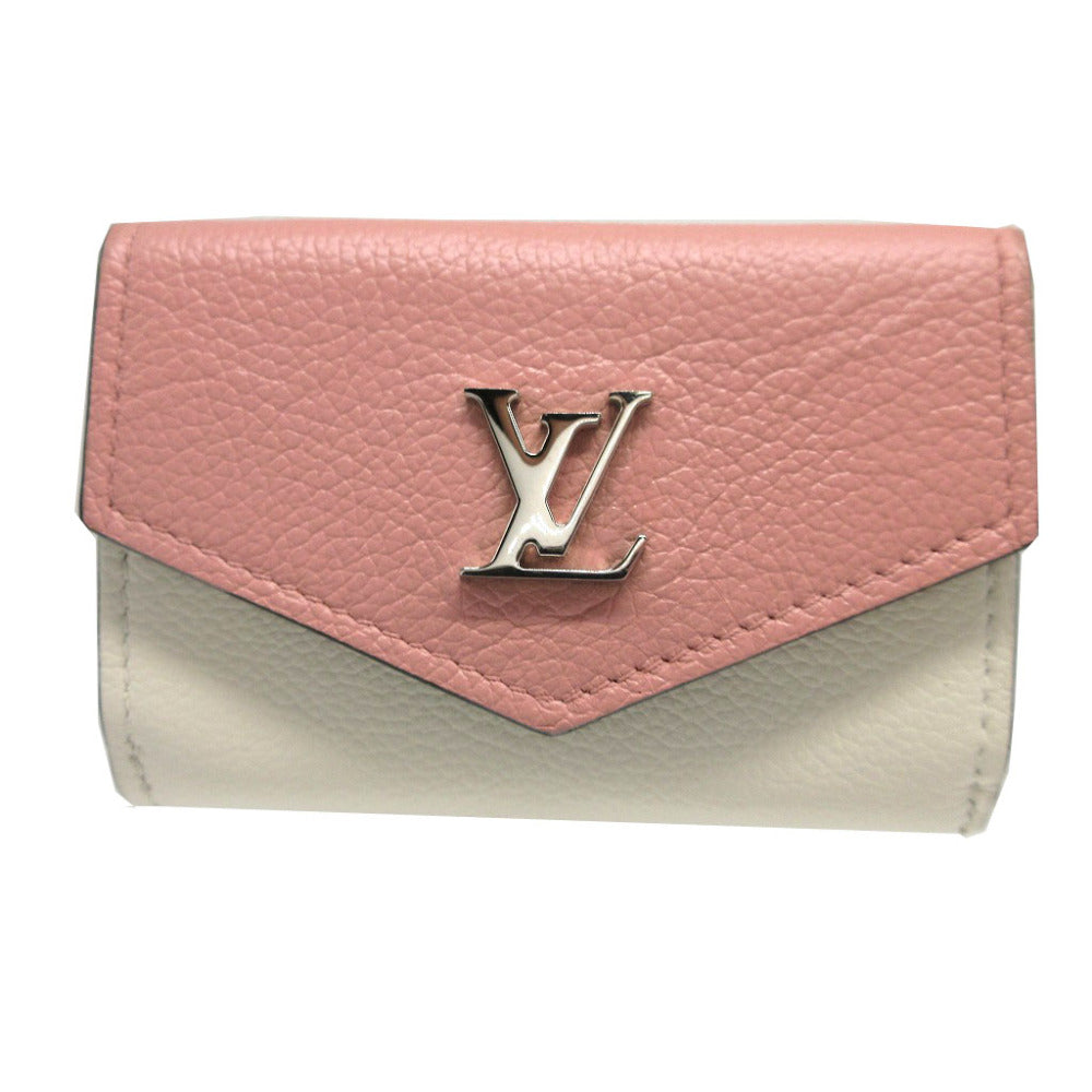 Louis Vuitton Tri-fold M63978 Compact Portefeuille Rock Leather Pink Mini Wallet Case