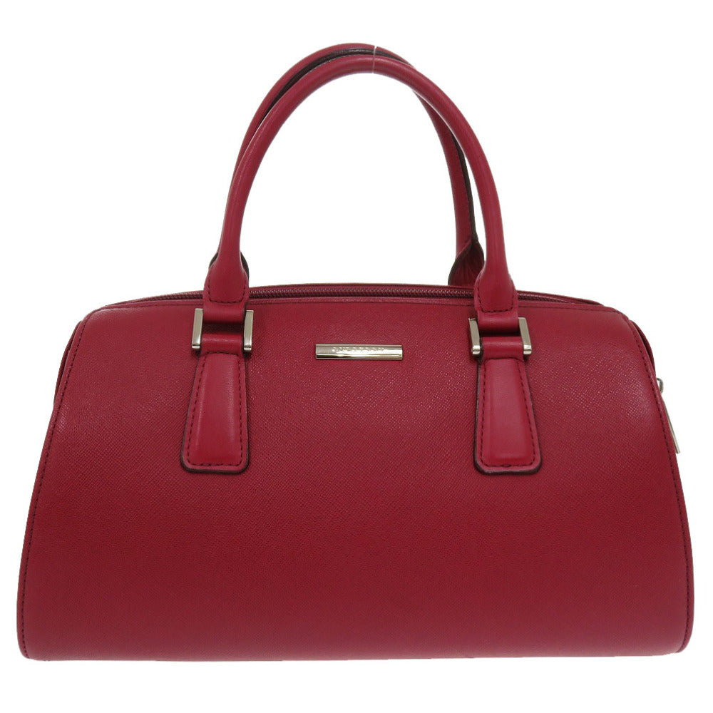Burberry Nova Check Women Handbag Leather Red Travel Bag