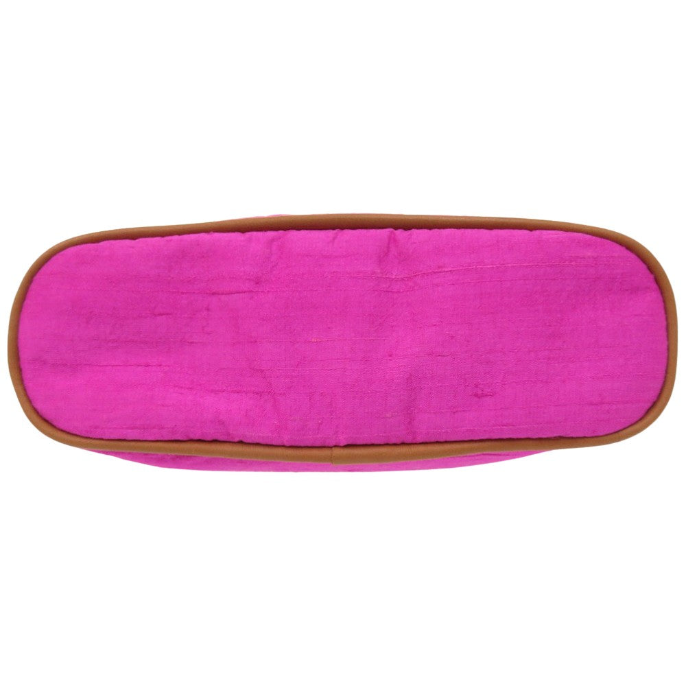 Hermes Pouch Silk Rose Pivoine Bolide Pouch Silk Travel Bag