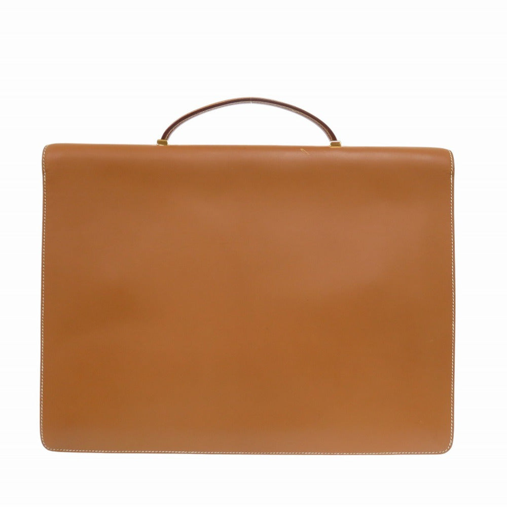 Hermes Briefcase Vaux Chamonix Natural Danube Handbag Travel Bag
