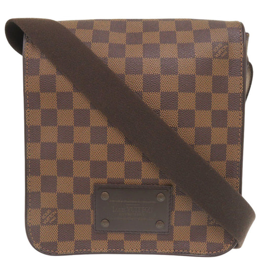 Louis Vuitton N51210 Damier Ebene Damier Brooklyn Canvas Shoulder Bag 6I1719Ba5M16