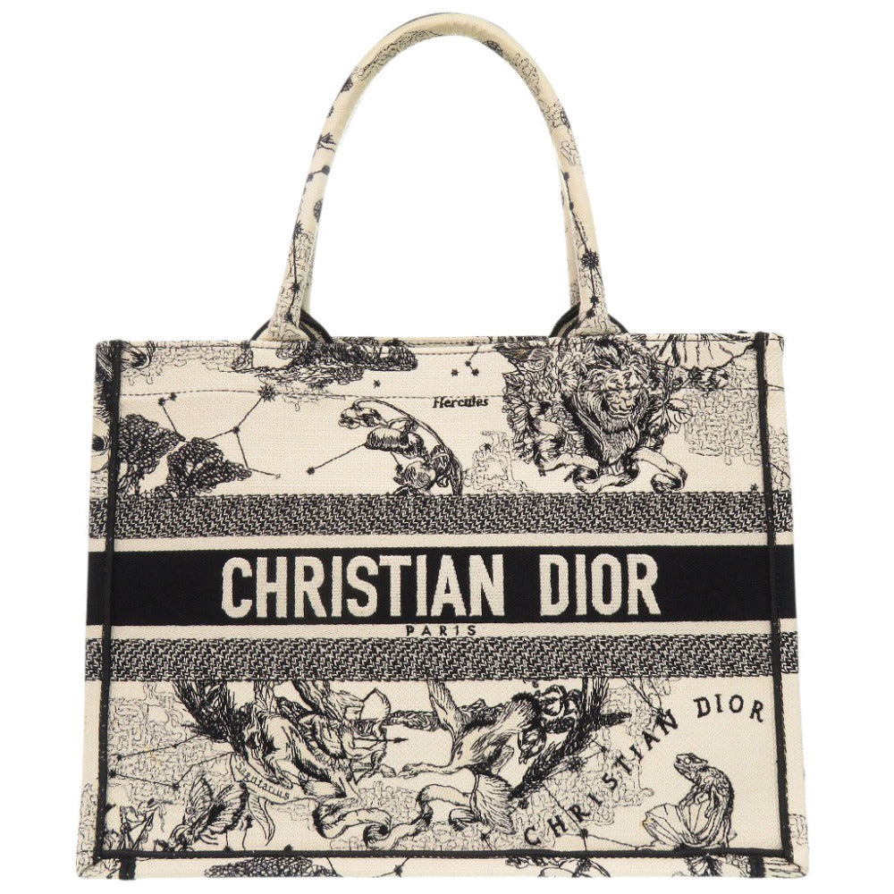 Dior Christian Tote Bag M E Book Tote Canvas White