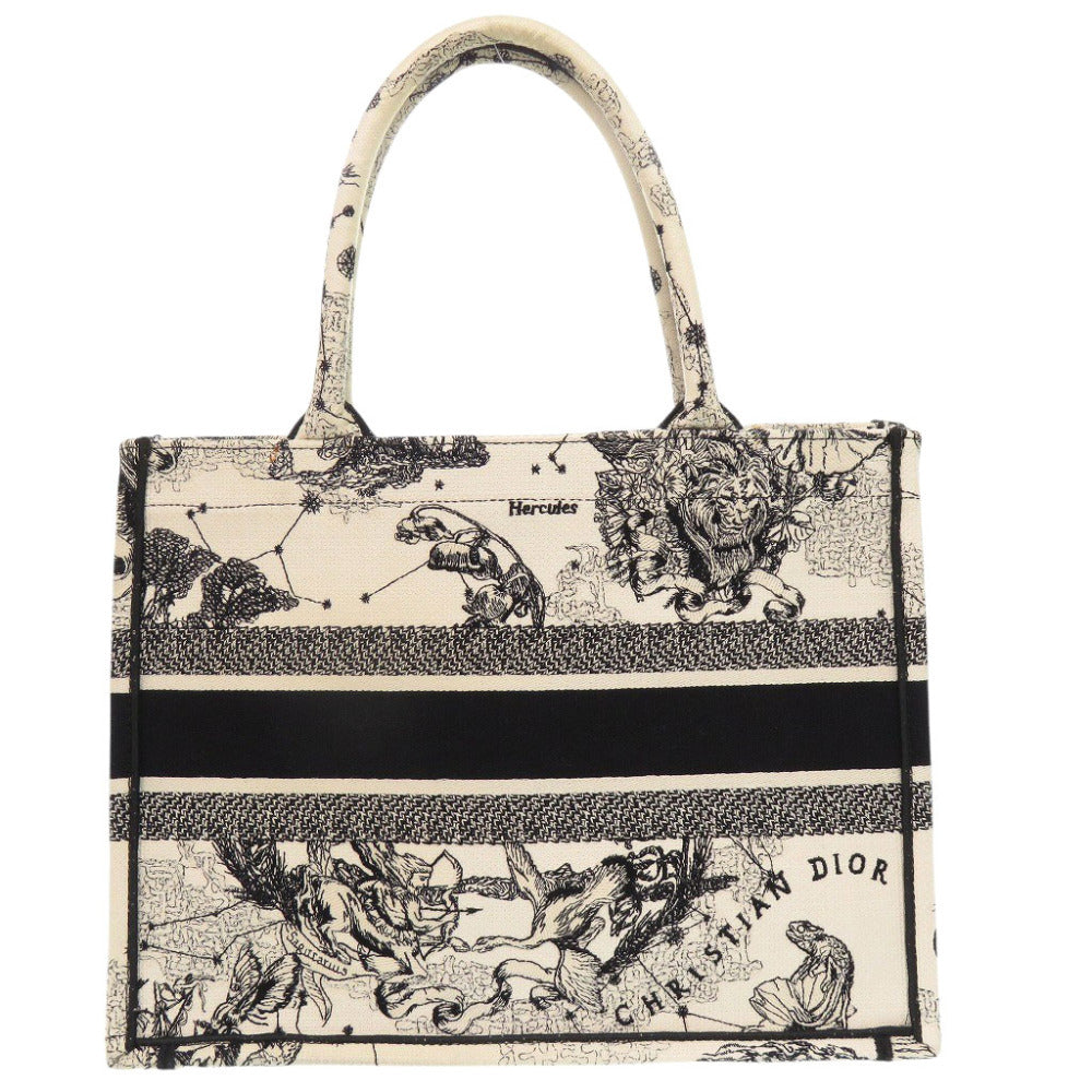 Dior Christian Tote Bag M E Book Tote Canvas White