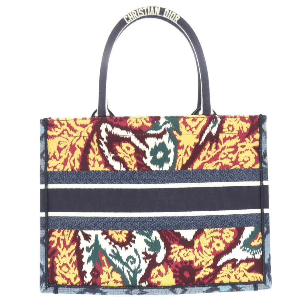 Dior Christian Tote Bag Lady Book Tote Women Canvas Blue