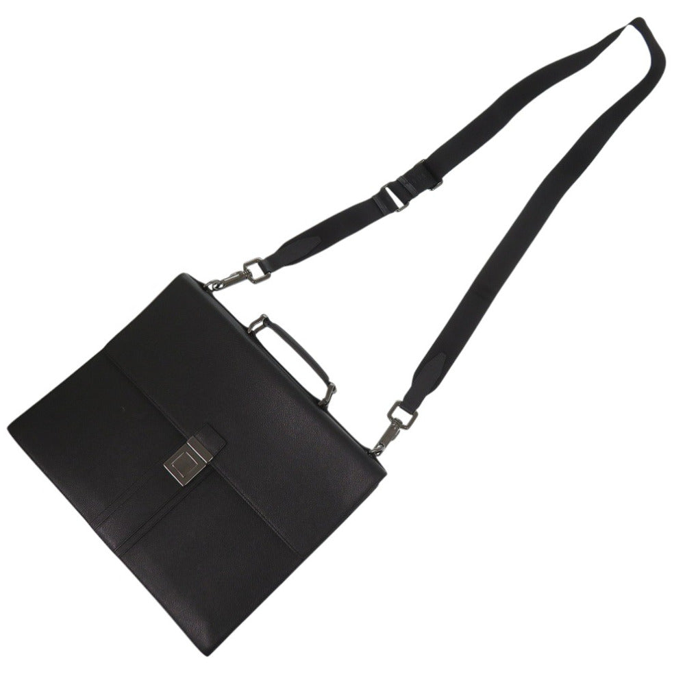 Burberry Business Bag 2Way Unisex Unisex Leather Black Travel Bag