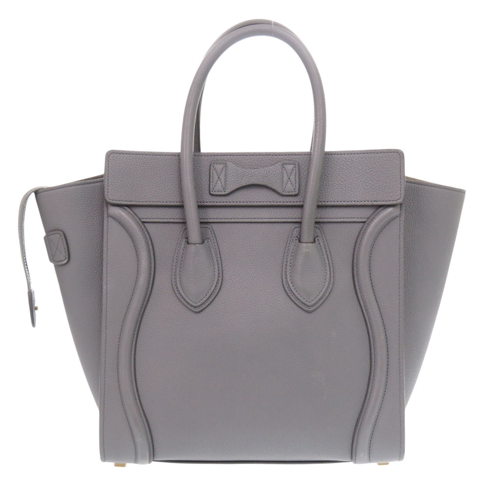 Gray Luggage Micro Shopper Women Leather Travel Bag