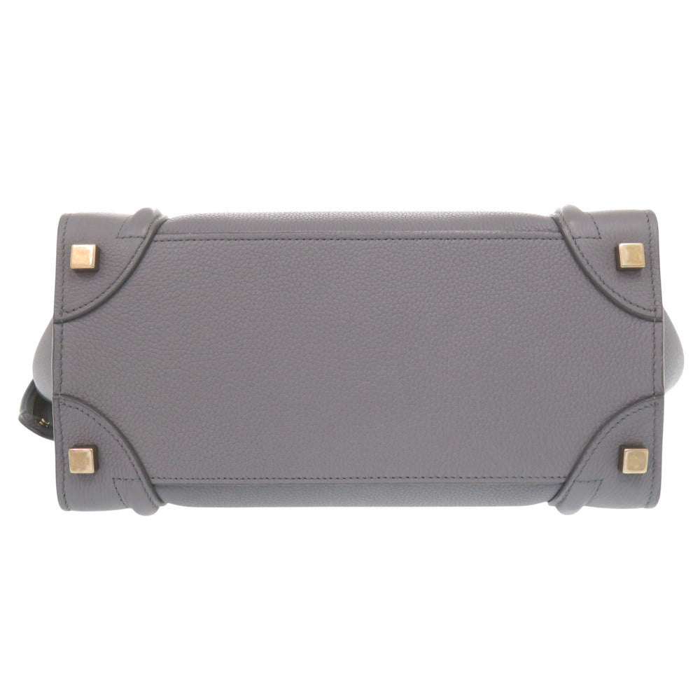 Gray Luggage Micro Shopper Women Leather Travel Bag