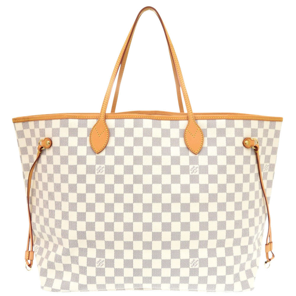 Louis Vuitton N51108 Damier Azur Damier Azur Canvas White Neverfull Tote Bag