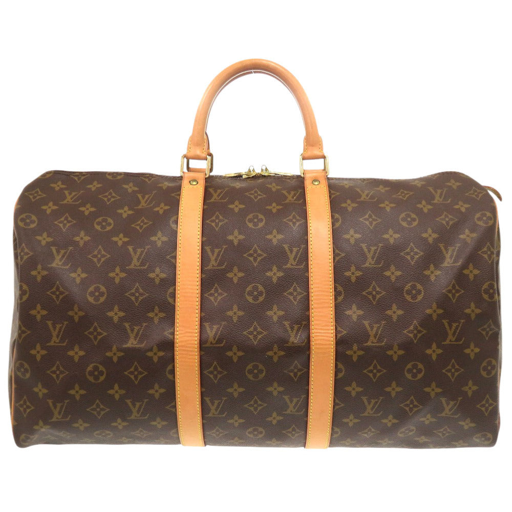 Louis Vuitton Boston Duffel M41426 Keepall 50 Monogram Canvas Brown Travel Bag 6K0784Ls5A9