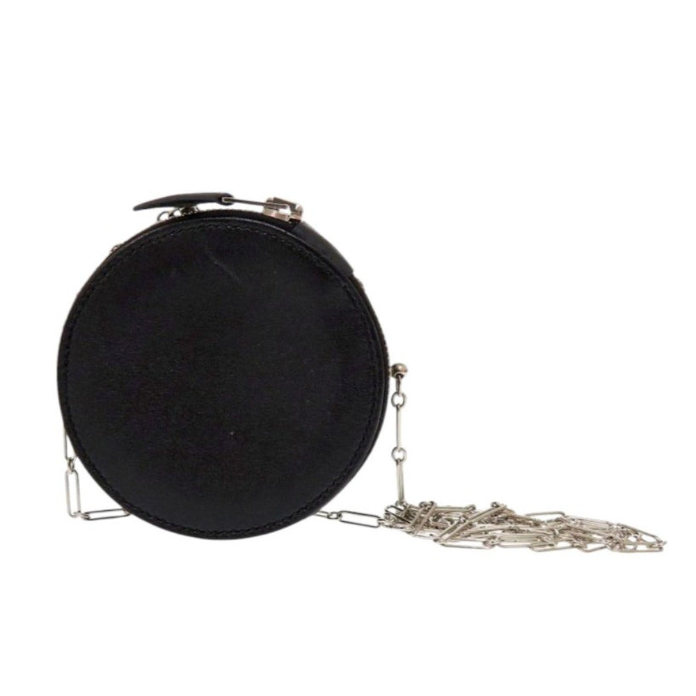 Hermes Shoulder Bag Calfskin Villandry Women Black Micro