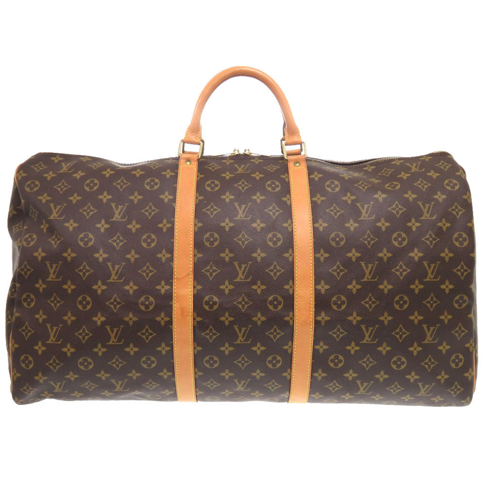 Louis Vuitton Boston Duffel M41422 Keepall 60 Monogram Canvas Brown Travel Bag 3