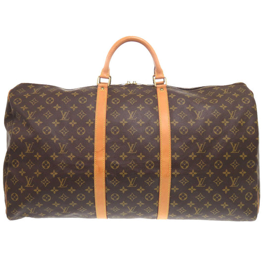 Louis Vuitton Boston Duffel M41422 Keepall 60 Monogram Canvas Brown Travel Bag 3