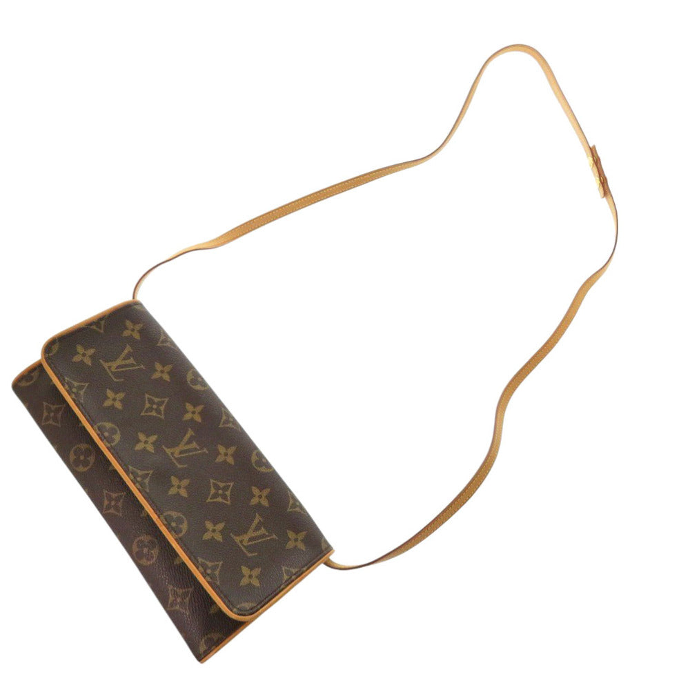 Louis Vuitton M51852 Pochette Twin GM Monogram Canvas Brown Shoulder Bag 6L0658Ss5R9