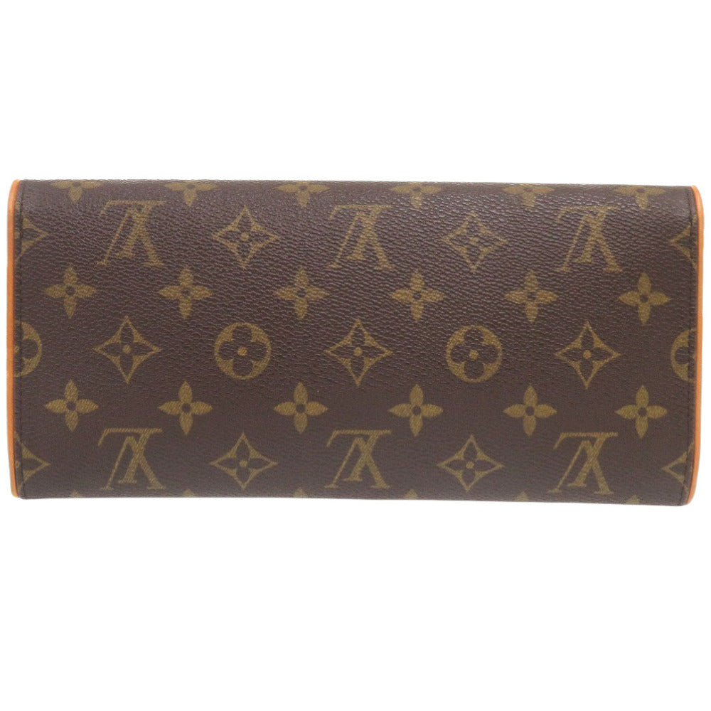 Louis Vuitton M51852 Pochette Twin GM Monogram Canvas Brown Shoulder Bag 6L1225Sl5K9