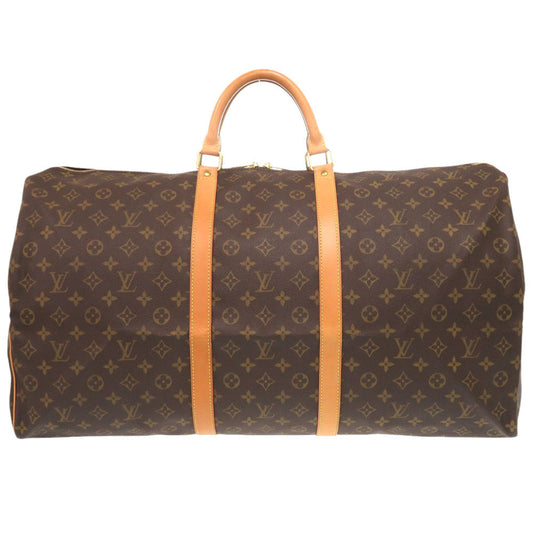 Louis Vuitton Boston Duffel M41422 Keepall 60 Monogram Canvas Brown Travel Bag 7