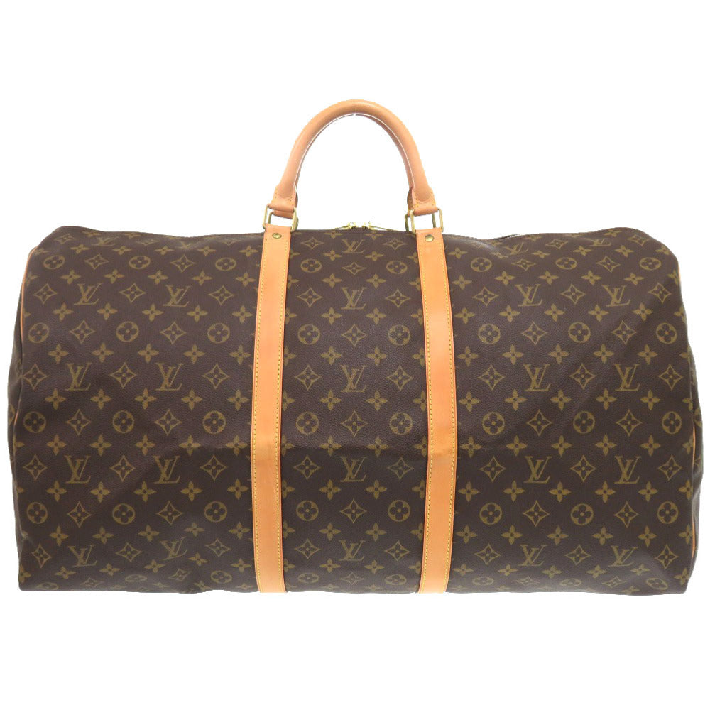 Louis Vuitton Boston Duffel M41422 Keepall 60 Monogram Canvas Brown Travel Bag 6L1307Bp5A9